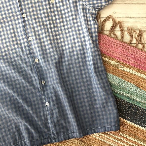 Polo by Ralph Lauren Camp Collar Ombré Gingham Plaid Shirt - Custom Dyed - Picture 6 of 15